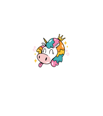 Birthday Princess Unicorn model negru pe tricou