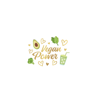 Vegan Power tricou vegan model albastru închis pe tricou