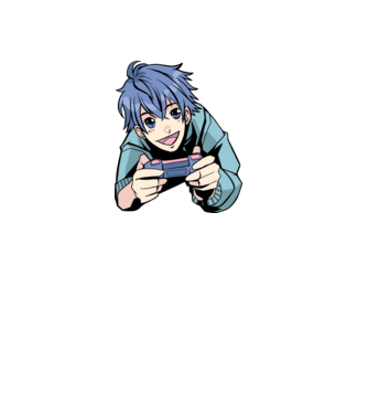 Anime băiat Gamer model alb pe tricou
