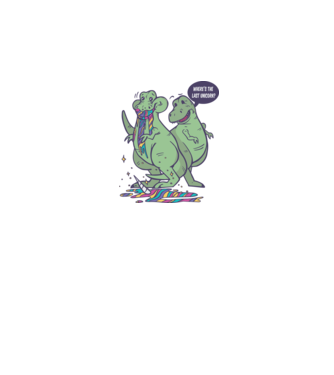 T-rex a mâncat unicornul model alb pe tricou
