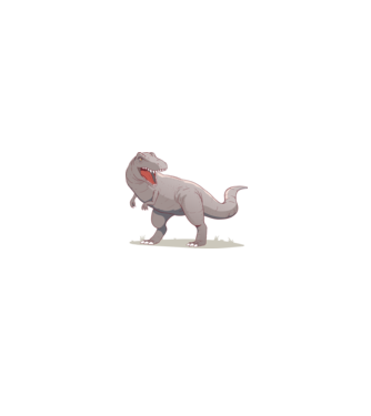Dinozaur T-rex model negru pe tricou