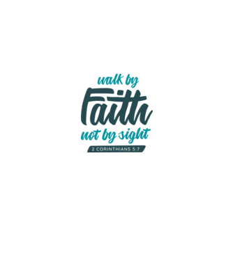 Walk by faith - Religie model alb pe tricou
