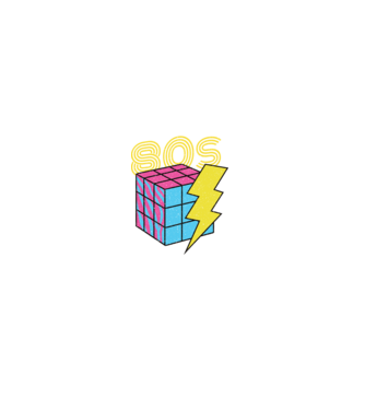 I love the 80s Cub Rubik model negru pe tricou