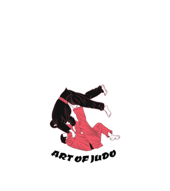 Art of Judo model alb pe tricou