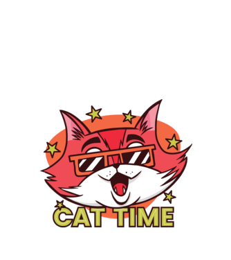 Cat Time Momentul pisicii model verde de măr pe tricou