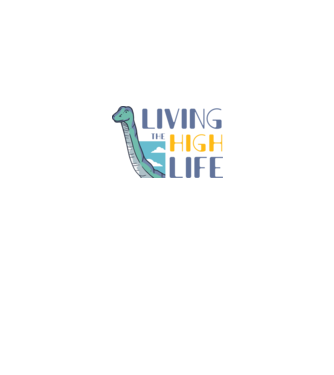 Living the High Life Dinosaur model negru pe tricou