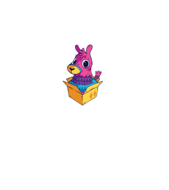 Fortnite Llama model albastru închis pe tricou