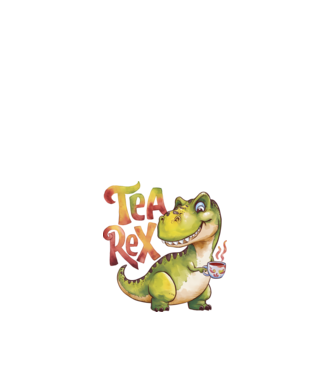 Tea Rex model alb pe tricou