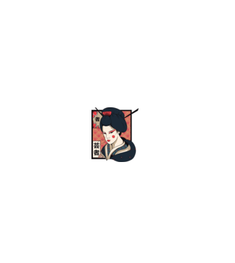 Geisha Japonia model gri pe tricou