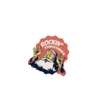 'Rockin'' Christmas Crăciun' model alb pe tricou