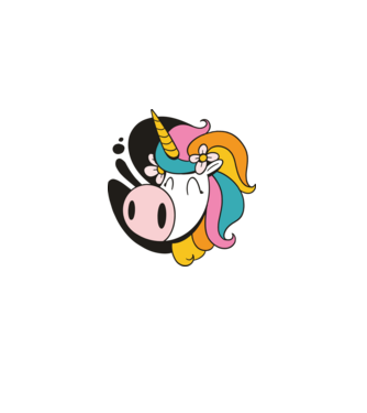 Unicorn drăguț model roz deschis pe tricou