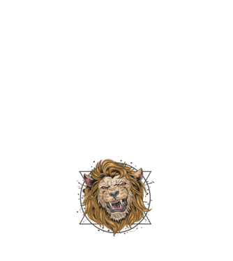 angry lion model negru pe tricou