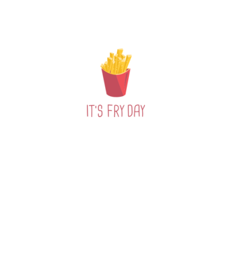 'It''s Fry Day' model negru pe tricou