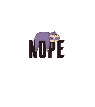 Leneș Nope model alb pe tricou