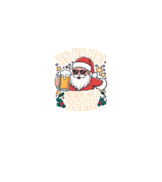HO HO HO bring me a BEER santa Negru model negru pe tricou