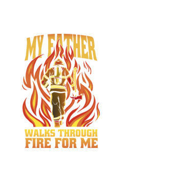 Tatăl meu trece prin foc pentru mine model negru pe tricou