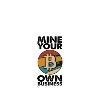 Mine your own business Bitcoin model alb pe tricou