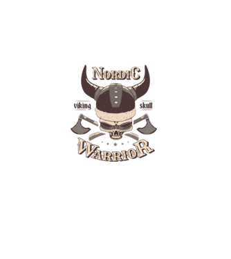 Nordic Warrior model negru pe tricou