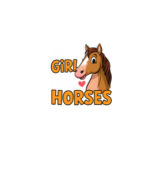 Just a girl who loves horses Negru model negru pe tricou