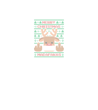 Merry Christmas Madafakas model negru pe tricou