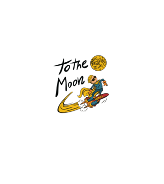 To the Moon Bitcoin model negru pe tricou