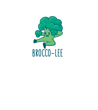 Brocco-Lee - Broccoli Karate model alb pe tricou