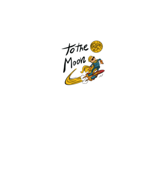 To the Moon Bitcoin model negru pe tricou