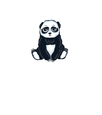Panda drăguț model albastru deschis pe tricou