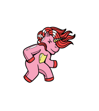 Unicorn model alb pe tricou