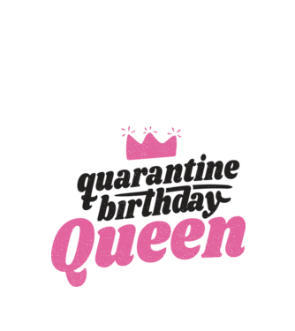 quarantine Queen model alb pe tricou