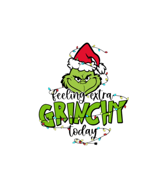 Feeling extra Grinchy today model nisipiu pe tricou