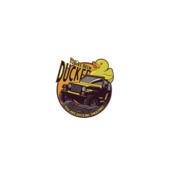 'You''ve been ducked - Off road SUV' model negru pe tricou