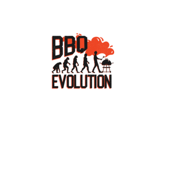 BBQ Evoluție Grătar model alb pe tricou