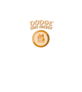 Doge Coin Holder model negru pe tricou