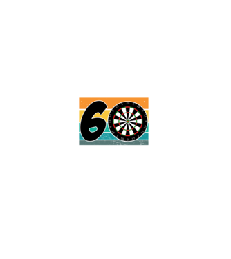 'I''m not 60 I''m triple 20 darts birthday' model negru pe tricou