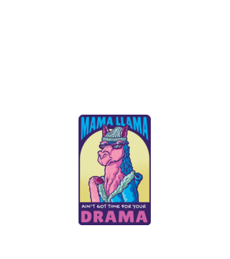 Mama Lama model nisipiu pe tricou