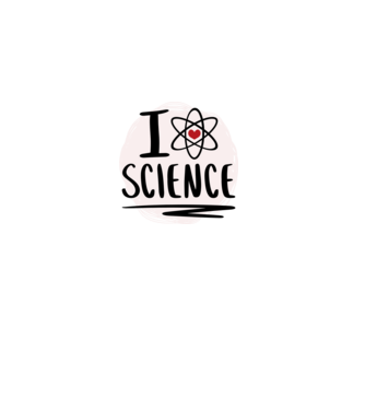 I Love Science știință model albastru închis pe tricou