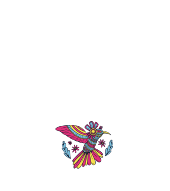 Mandala Colibri model negru pe tricou