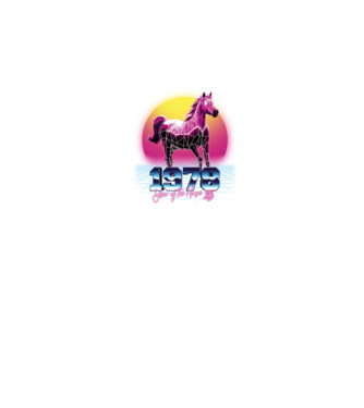 1978 Year of the Horse model negru pe tricou