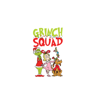 Grinch Squad model negru pe tricou