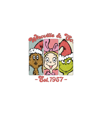 Whoville & Co. - Grinch model alb pe tricou