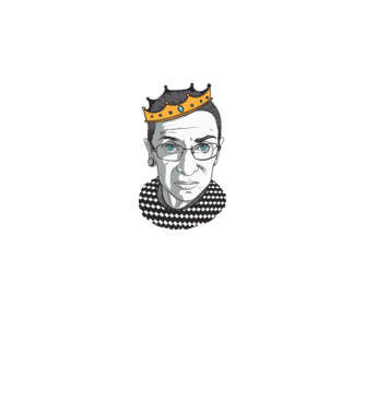Ruth Bader Ginsburg model gri pe tricou