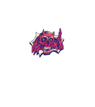 Craniu de Demon model negru pe tricou
