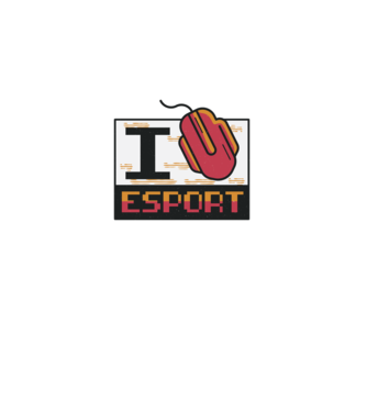 I love Esport model alb pe tricou