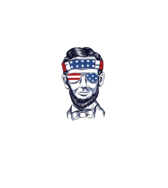 Lincoln USA model gri pe tricou