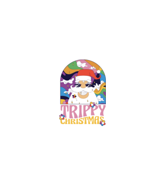 Trippy Christmas model  pe tricou