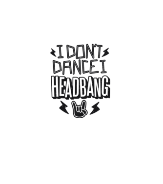 Nu dansez, fac Headbang model gri pe tricou