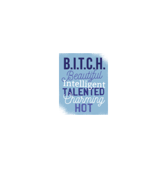 B.I.T.C.H. - Tricou cu inscripție amuzantă model albastru regal pe tricou