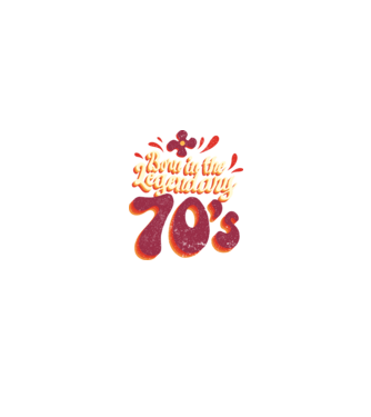 'Born in the Legendary 70''s' model negru pe tricou