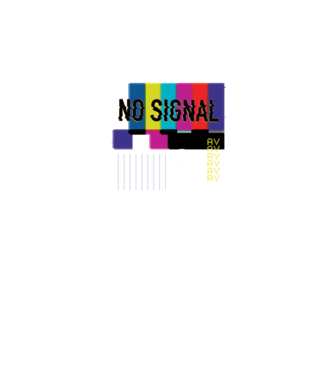 No Signal TV Eroare de transmisie model negru pe tricou